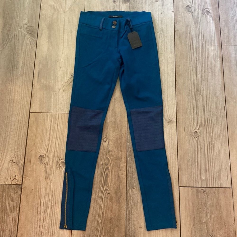 Virgin Only Teal Pants w Zippers at the Bottom New w Tags Size Small